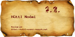 Hüttl Noémi névjegykártya